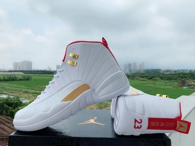 Air Jordan 12  FIBA White Red Black-1