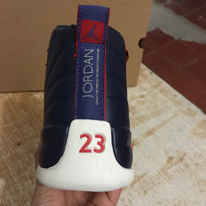 Air Jordan 12 Dark Blue Red White-1