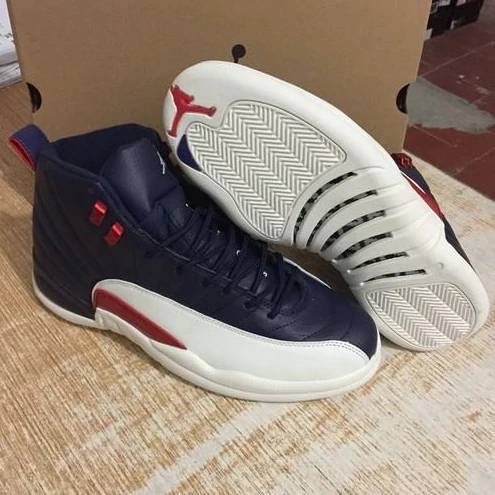 Air Jordan 12 Dark Blue Red White-1