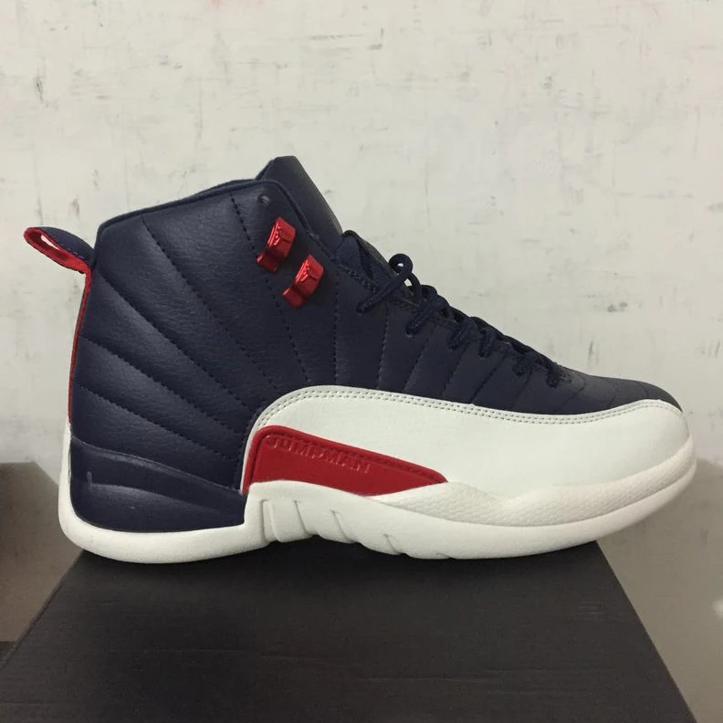 Air Jordan 12 Dark Blue Red White-1