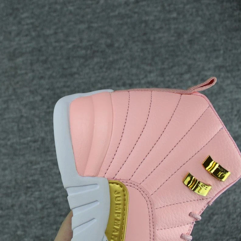 Air Jordan 12 GS White Pink-01