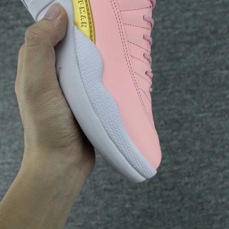 Air Jordan 12 GS White Pink-01
