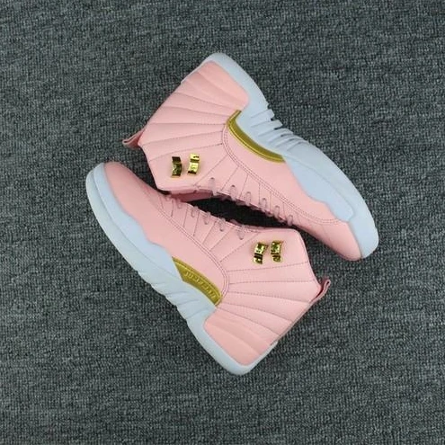 Air Jordan 12 GS White Pink-01