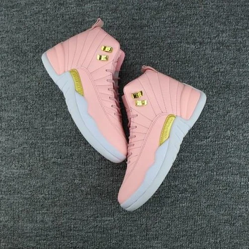 Air Jordan 12 GS White Pink-01
