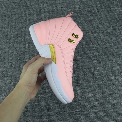 Air Jordan 12 GS White Pink-01
