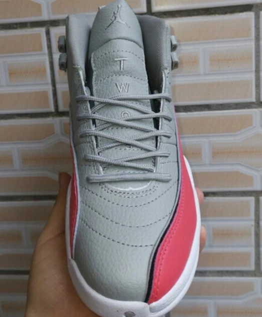 Air Jordan 12 Gray Red White-1