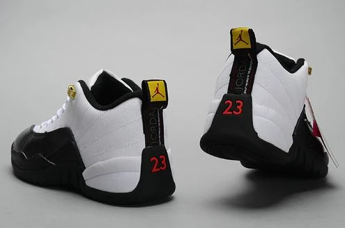Air Jordan 12 Low Men White Black-1