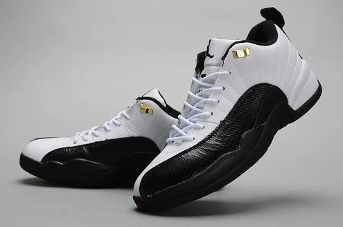 Air Jordan 12 Low Men White Black-1