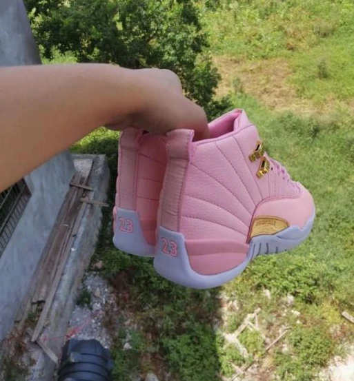 Air Jordan 12 Pink White For Women