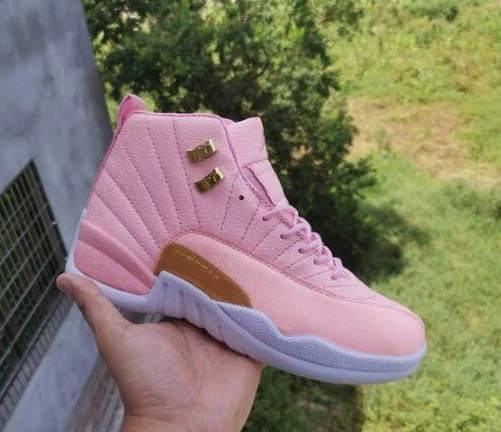 Air Jordan 12 Pink White For Women