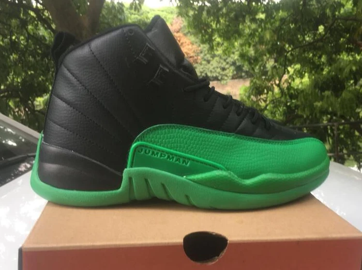 Air Jordan 12 Retro Black Green-1
