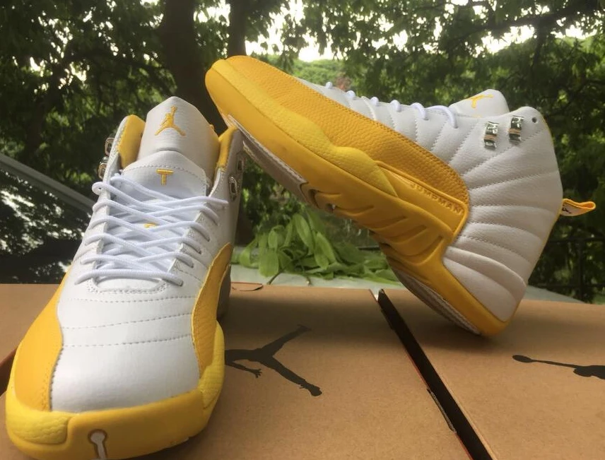 Air Jordan 12 Retro Yellow White-1