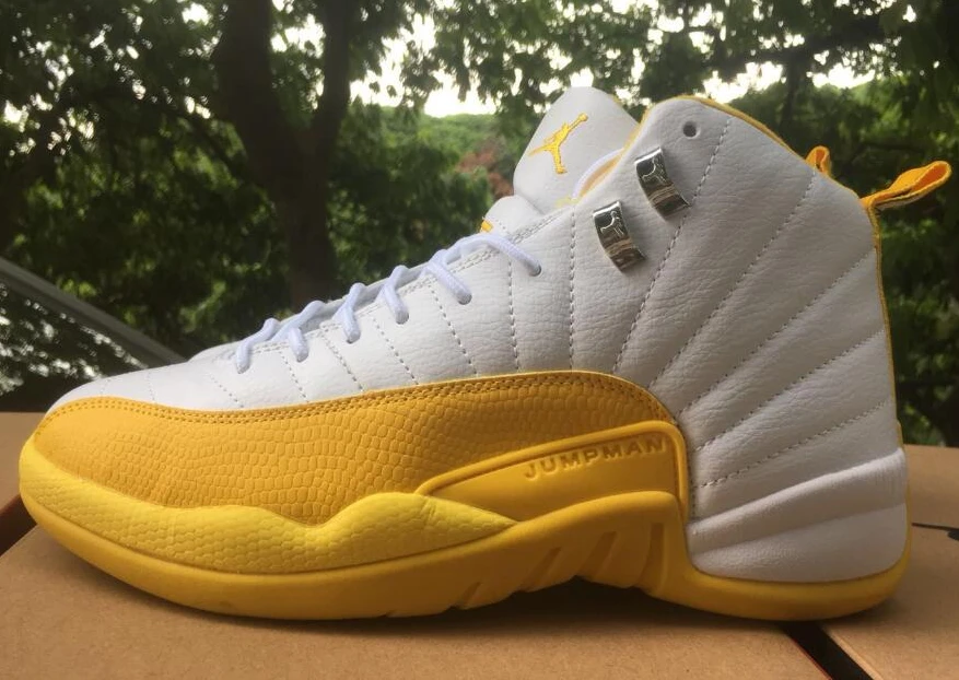 Air Jordan 12 Retro Yellow White-1