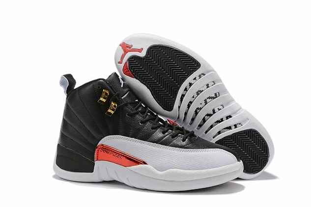 Air Jordan 12 White Red Gold-1