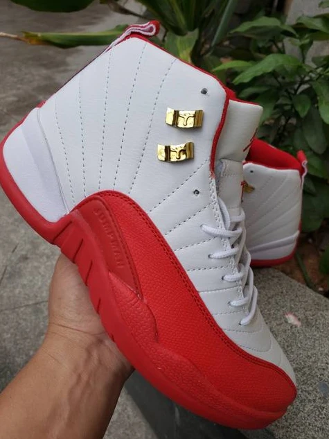 Air Jordan 12 White Red Silver-01