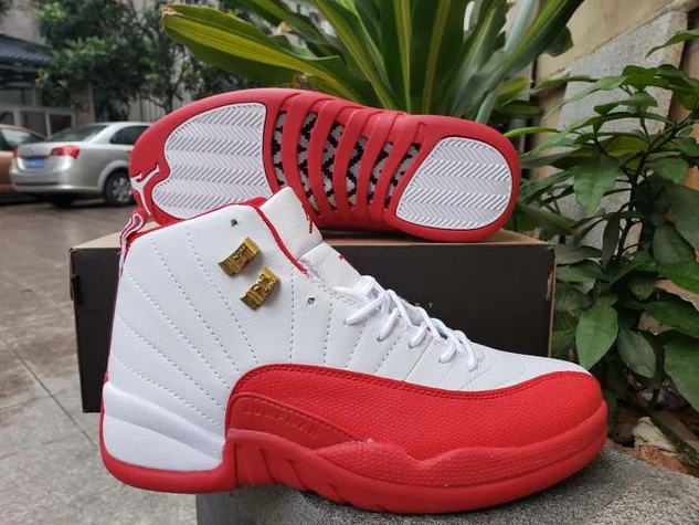 Air Jordan 12 White Red Silver-01