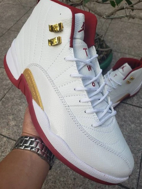 Air Jordan 12 White Wine Red-1