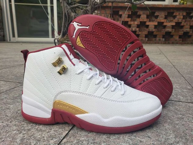 Air Jordan 12 White Wine Red-1
