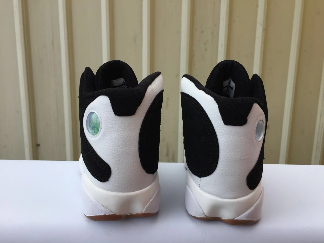 Air Jordan 13 Black White Gold-1