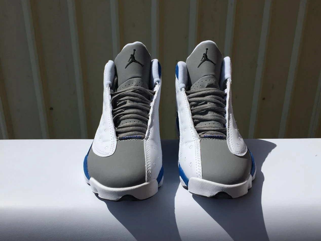 Air Jordan 13 Grey White Blue-1