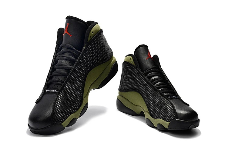 Air Jordan 13 Olive Green Black-01