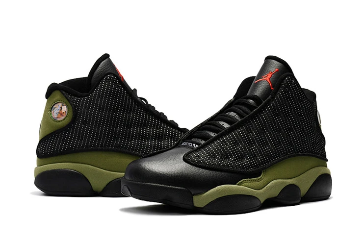 Air Jordan 13 Olive Green Black-01