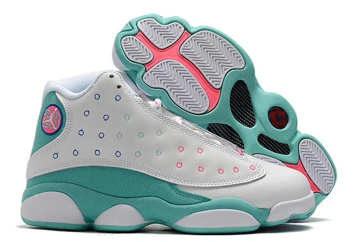 Air Jordan 13 White Green For Women