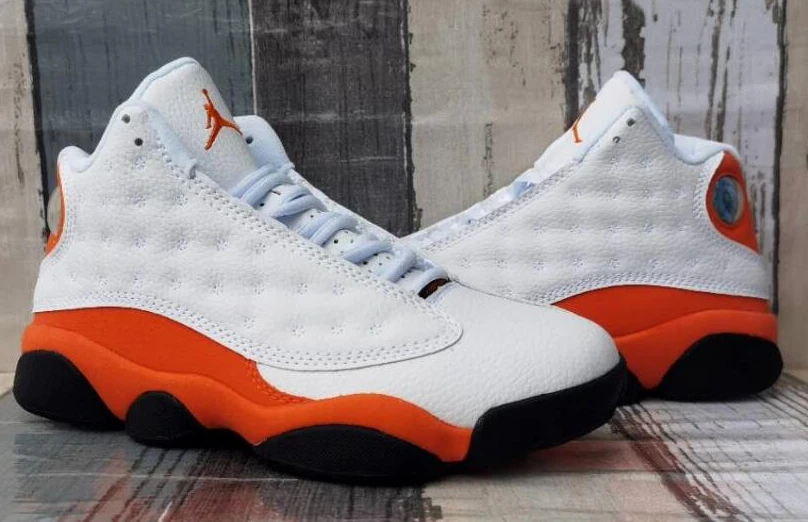 Air Jordan 13 White Orange Red-1