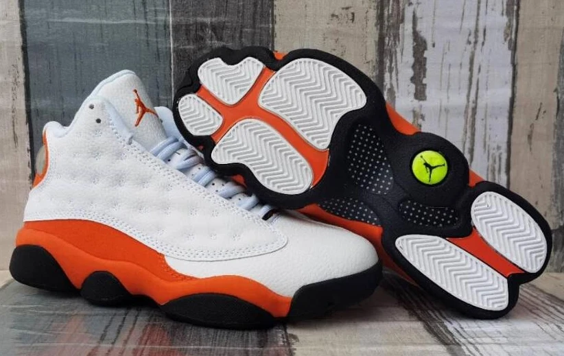 Air Jordan 13 White Orange Red-1