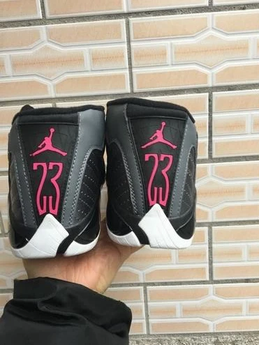 Air Jordan 14 Black Gray Pink-1