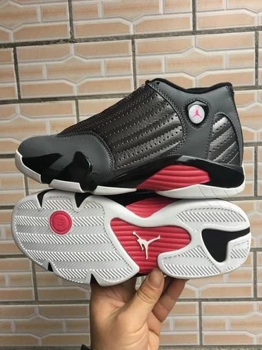 Air Jordan 14 Black Gray Pink-1