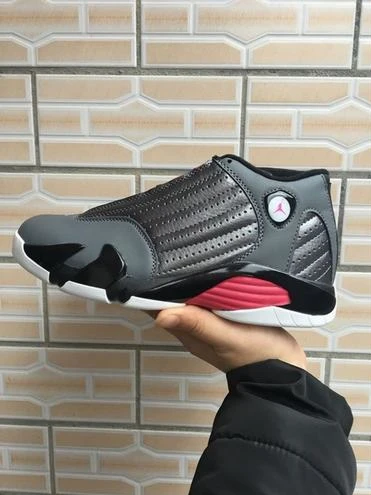 Air Jordan 14 Black Gray Pink-1