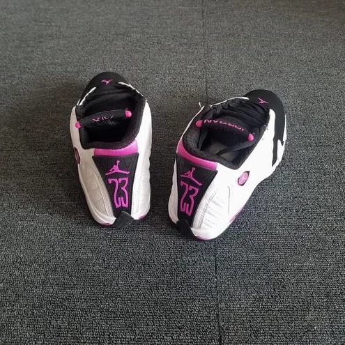 Air Jordan 14 GS White Pink-1