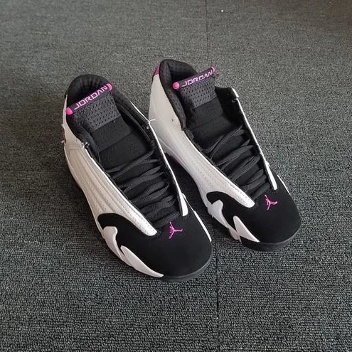Air Jordan 14 GS White Pink-1