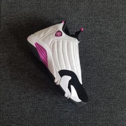 Air Jordan 14 GS White Pink-1