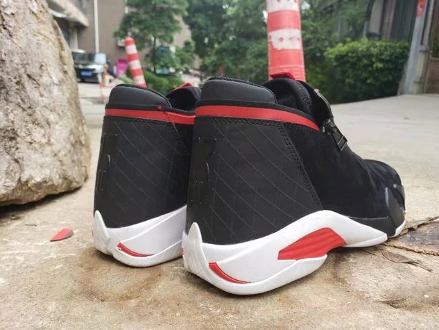 Air Jordan 14 Retro Black White Red-1