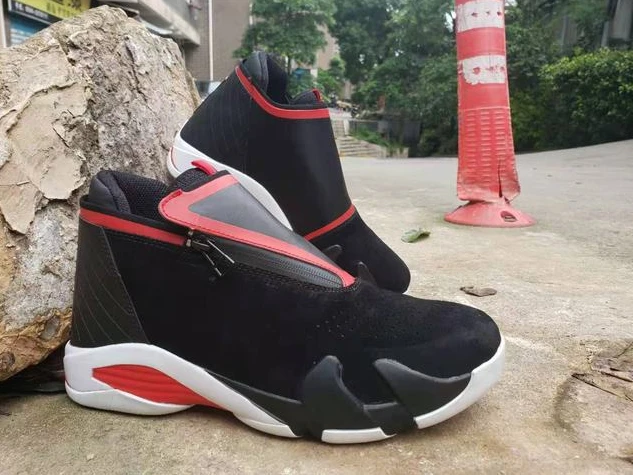Air Jordan 14 Retro Black White Red-1