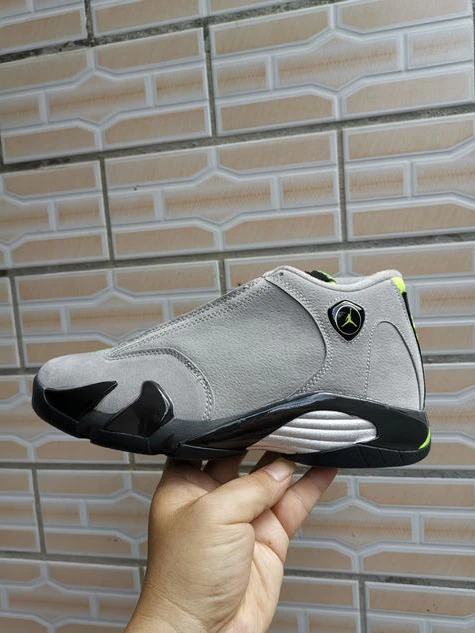 Air Jordan 14 Retro Gray Green-1