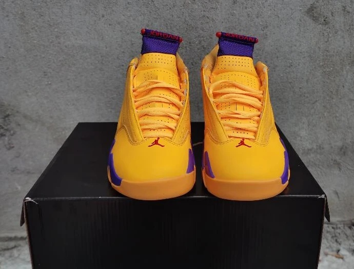 Air Jordan 14 Retro Purple Yellow-1