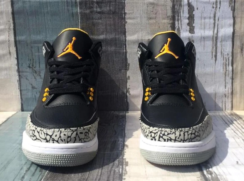 Air Jordan 3 Black Purple Yellow-Kobe's