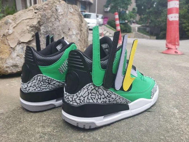 Air Jordan 3 Green Yellow-1