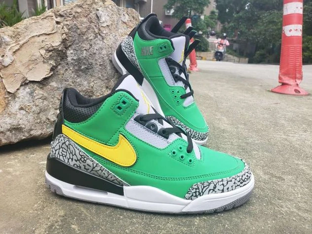 Air Jordan 3 Green Yellow-1
