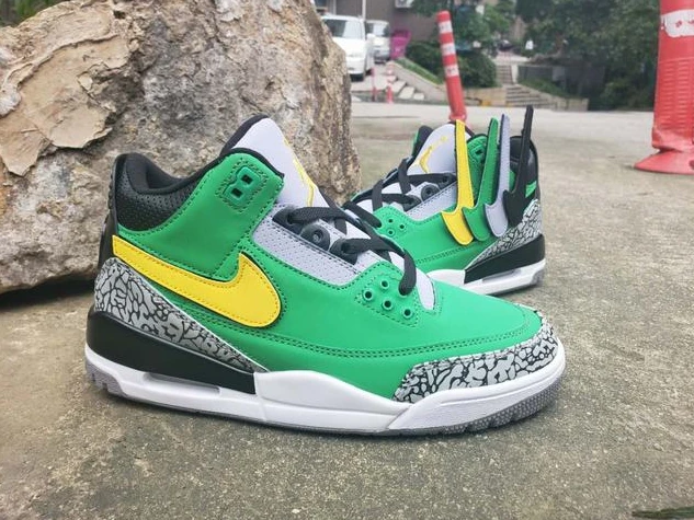 Air Jordan 3 Green Yellow-1