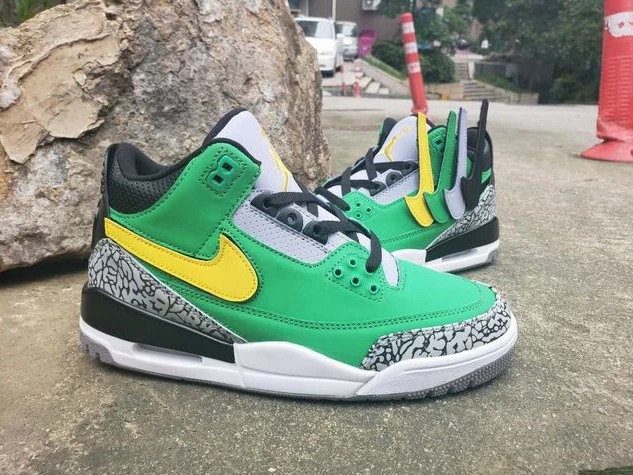 Air Jordan 3 Green Yellow-1