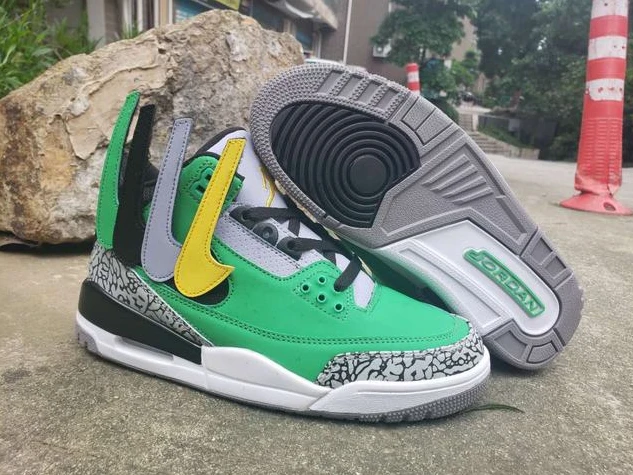 Air Jordan 3 Green Yellow-1