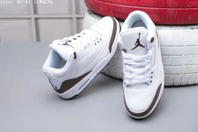 Air Jordan 3 White Brown Top quality-1