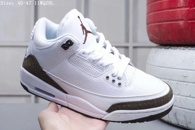 Air Jordan 3 White Brown Top quality-1