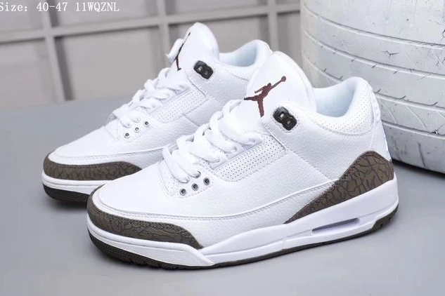 Air Jordan 3 White Brown Top quality-1