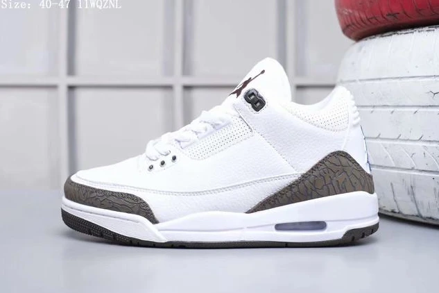 Air Jordan 3 White Brown Top quality-1
