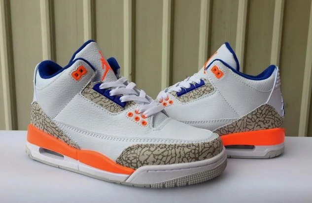 Air Jordan 3 White Orange-1